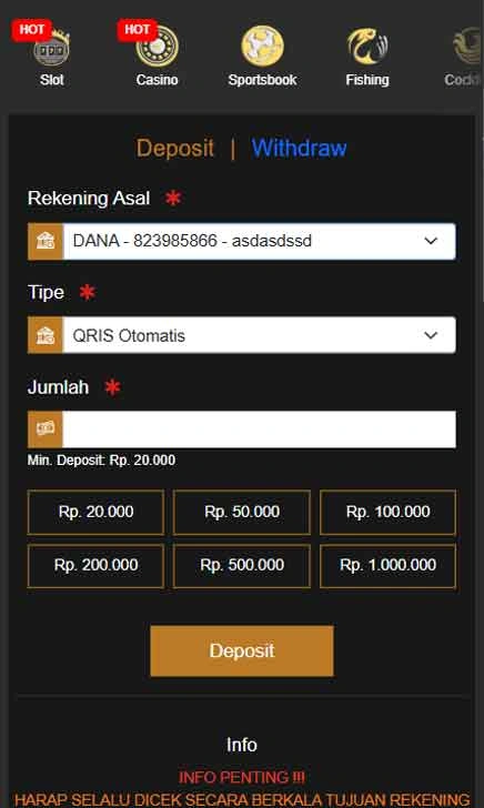cara deposit Baru01 Slot Mode Plus